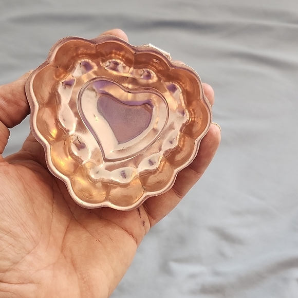 Set of 5 Vintage Copper Mini Dessert Molds Swirl Bird Heart Bell 3–4" - Picture 7 of 7